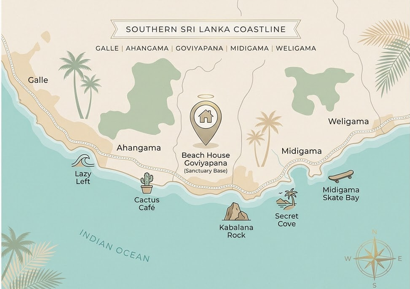 Nearest places you can visit along the Southern Sri Lanka Coastline